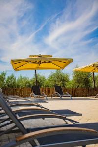 Pool relaxation area. 