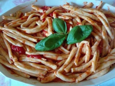 Fusilli fatti in casa dell’Agriturismo Ai Monaci.
