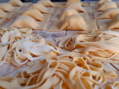 Laboratorio di pasta fatta in casa.