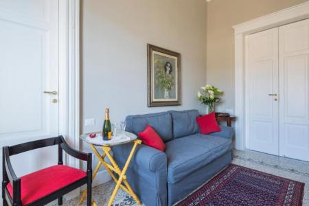 The living room with sofa bed.
