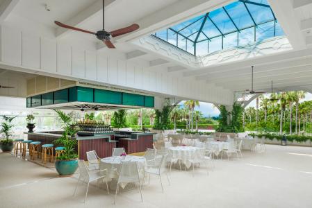 The lounge terrace.
