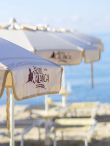 The hotel’s private beach.