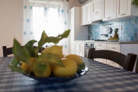 Kitchen and living room at Tragara House.